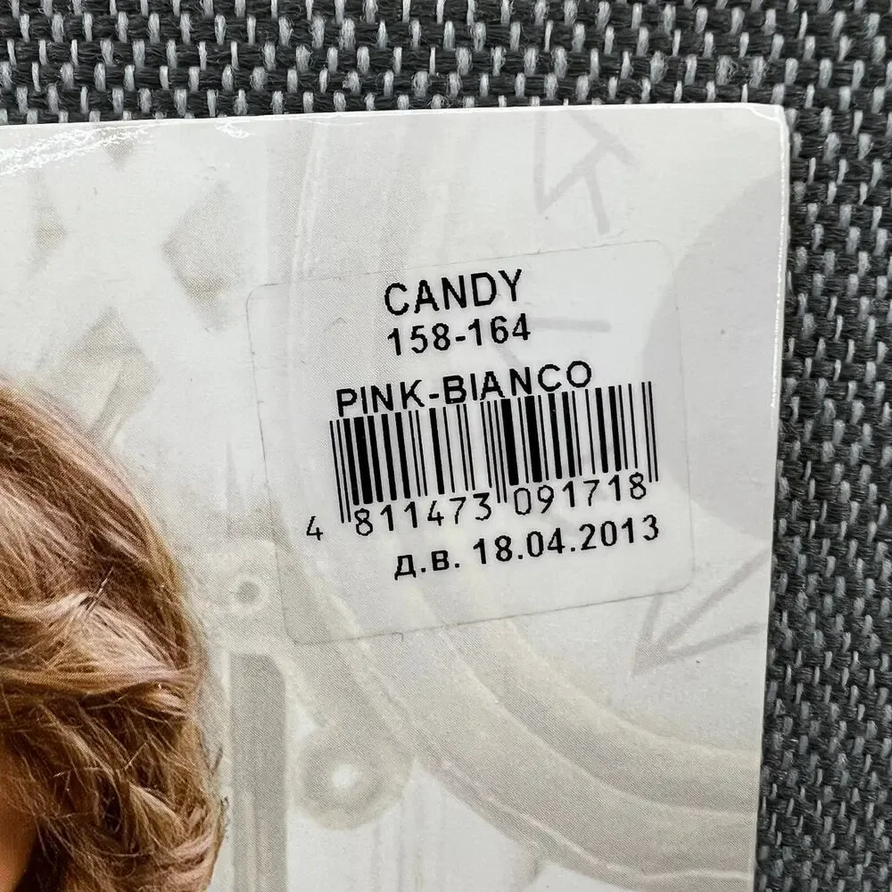 CONTE CANDY Thick Elastic White Polka Dot Tights 50 DEN Girls‎ 10y/o 4'7''-4'9''